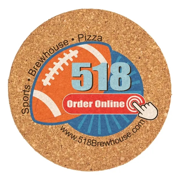 Brown color option for Deluxe Cork Coaster, Full Color Digital