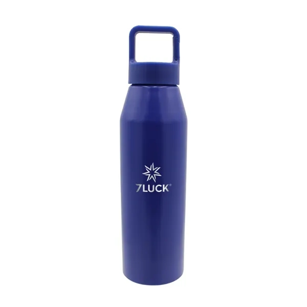 Blue color option for 25 Oz. Recycled Aluminum Bottle With Carabiner Lid, Laser En