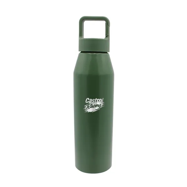 Olive Green color option for 25 Oz. Recycled Aluminum Bottle With Carabiner Lid, Laser En