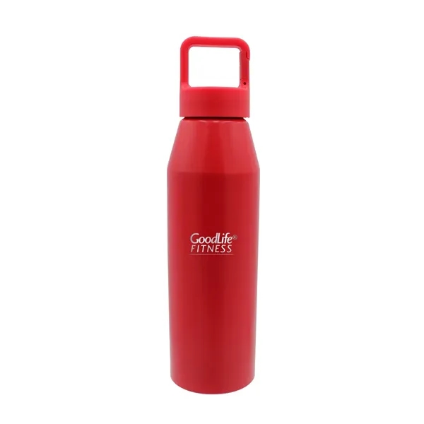 Red color option for 25 Oz. Recycled Aluminum Bottle With Carabiner Lid, Laser En