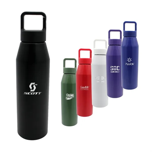 Main photo of 25 Oz. Recycled Aluminum Bottle With Carabiner Lid, Laser En