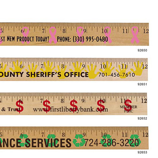 Wood color option for Recycling Background Rulers   Clear Lacquer Finish