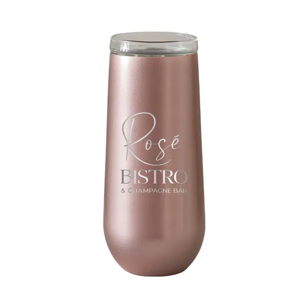 Rose Gold color option for Vinglace® 6 Oz. Champagne Flute, Laser, Premium