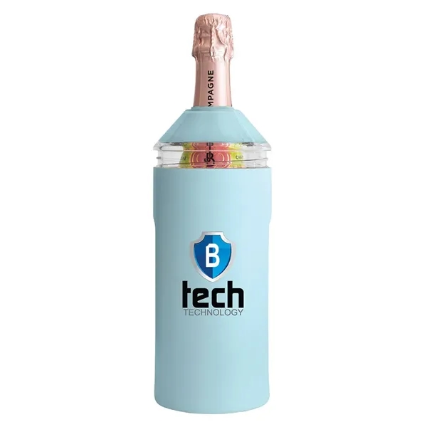 Cool Blue color option for Vinglacé® Wine Bottle Insulator, Full Color D Igital