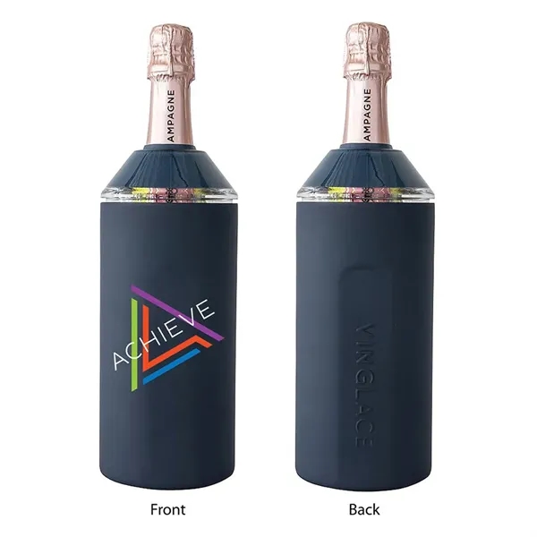 Navy Blue color option for Vinglacé® Wine Bottle Insulator, Full Color D Igital