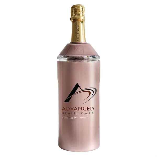 Rose Gold color option for Vinglacé® Wine Bottle Insulator, Full Color D Igital