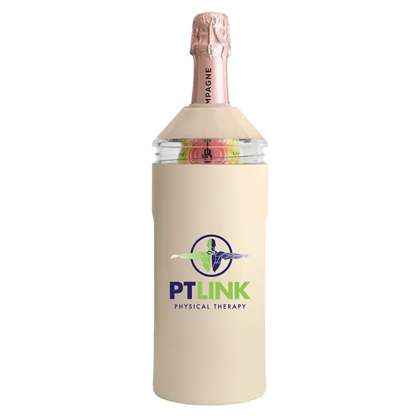 Sand color option for Vinglacé® Wine Bottle Insulator, Full Color D Igital
