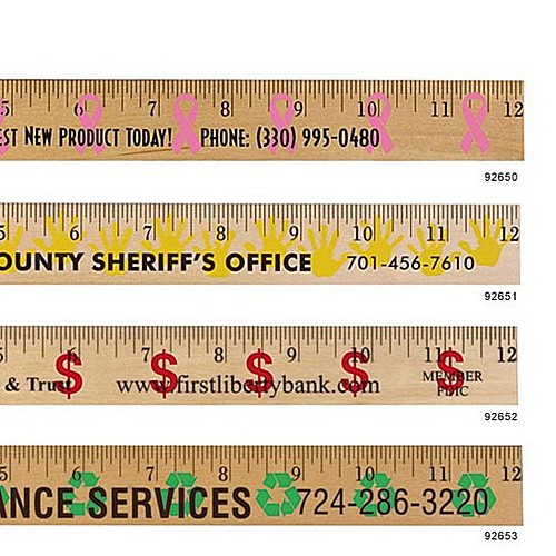 Main photo of Ribbon Background Rulers   Clear Lacquer Finish