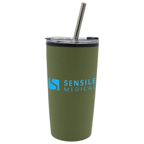 Army Green color option for Halcyon 20 Oz. Niagara Tumbler With Stainless Straw/Flip Top
