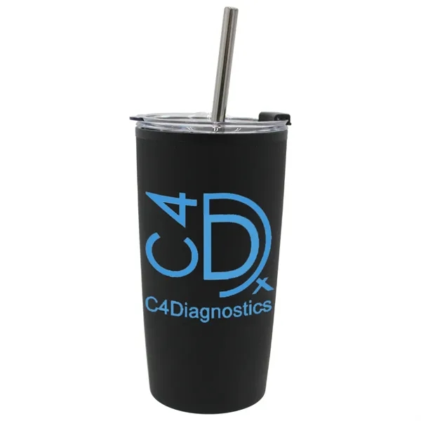 Black color option for Halcyon 20 Oz. Niagara Tumbler With Stainless Straw/Flip Top