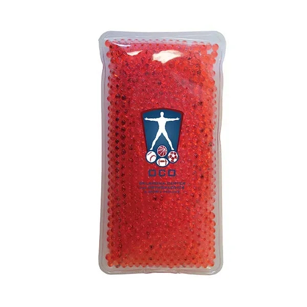 Red color option for Rectangle Gel Bead Hot/Cold Pack, Full Color Digital