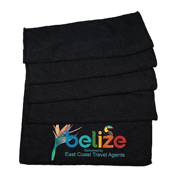 Black color option for Cooling Towel, Full Color Digital