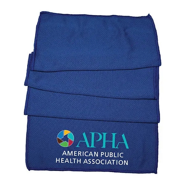 Blue color option for Cooling Towel, Full Color Digital