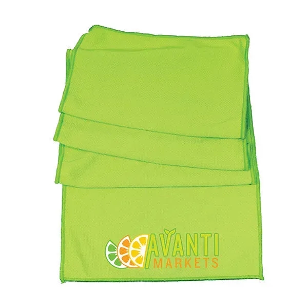Green color option for Cooling Towel, Full Color Digital