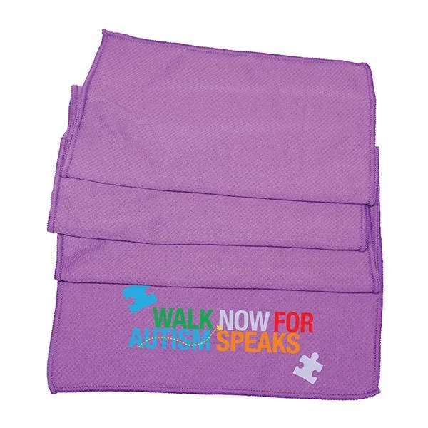 Purple color option for Cooling Towel, Full Color Digital