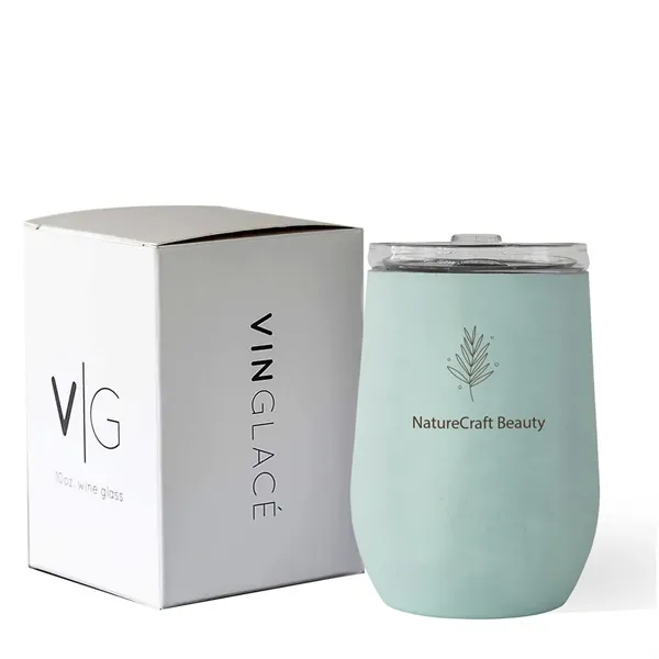 Sea Glass color option for Vinglacé® 10 Oz. Stemless Wine Tumbler, Full Color Digital
