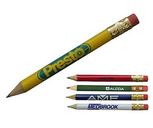 Main photo of Round Golf Pencil With Erasers