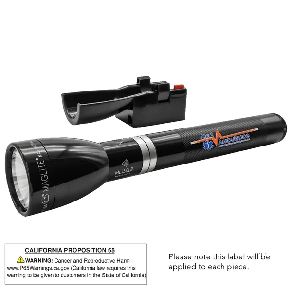 Black color option for Maglite® Ml150 Lr Led Rechargeable Flashlight, Full Color Di