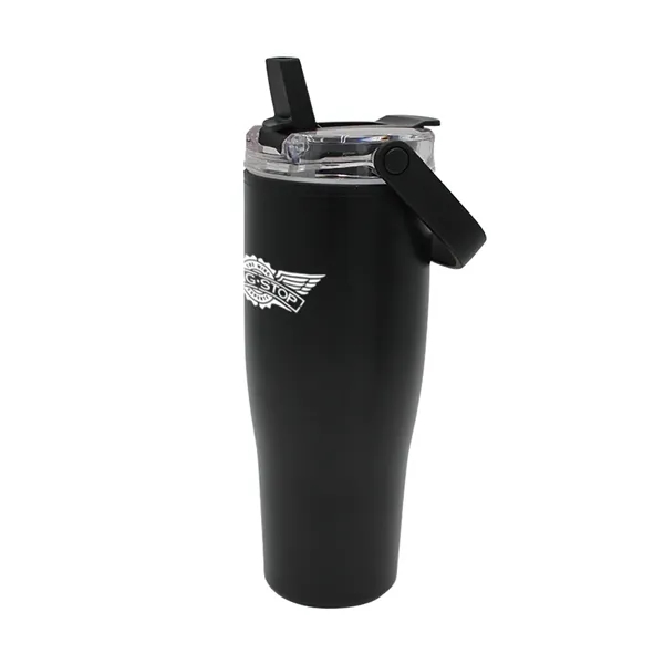 Black color option for 30 Oz. Recycled Tumbler With Handle Lid