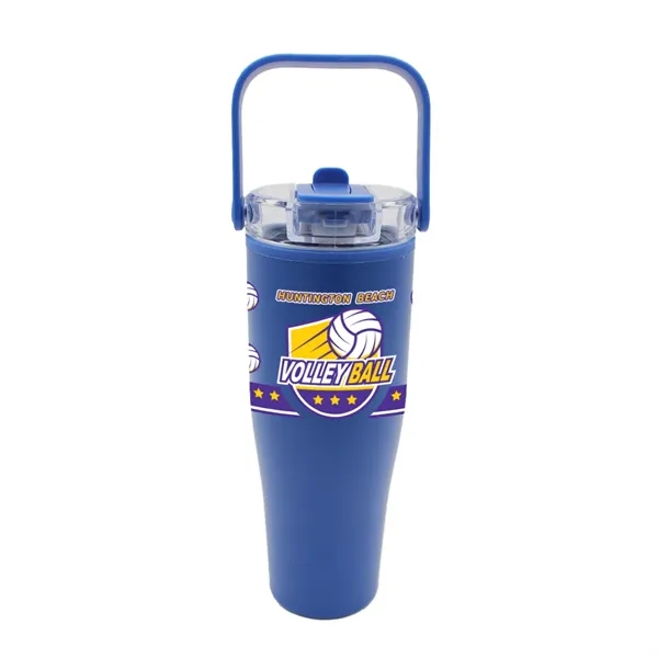 Blue color option for 30 Oz. Recycled Tumbler With Handle Lid, Full Color Digital