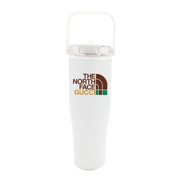 White color option for 30 Oz. Recycled Tumbler With Handle Lid, Full Color Digital
