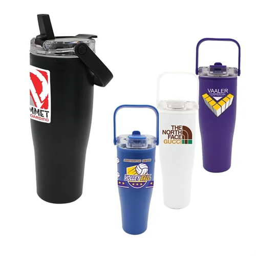 Main photo of 30 Oz. Recycled Tumbler With Handle Lid, Full Color Digital