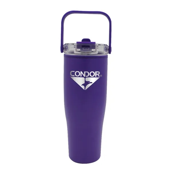 Purple color option for 30 Oz. Recycled Tumbler With Handle Lid, Laser, Premium