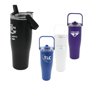 Photo of 30 Oz. Recycled Tumbler With Handle Lid, Laser, Premium