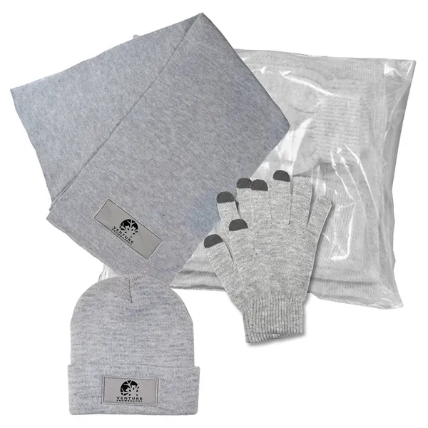 Gray color option for 3 Piece Knit Set With Poly Bag