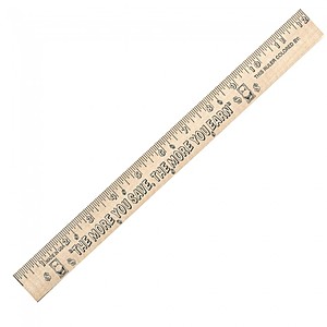 Photo of Save/Earn "U" Color Rulers   Natural Wood Finish