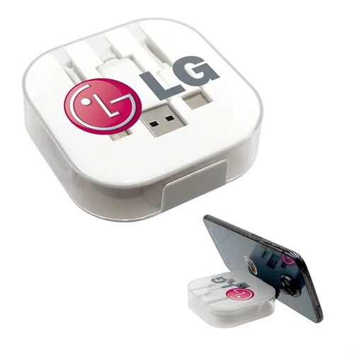 Main photo of Charging Cable Case With Phone Stand, Full Color Digital