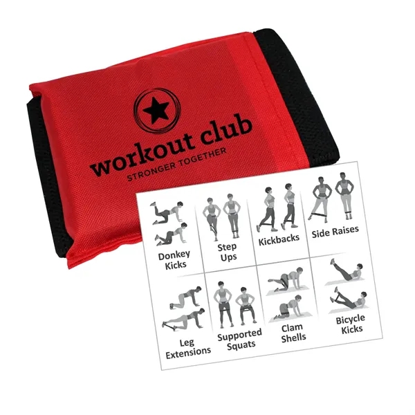 Red color option for Fabric Exercise Band With Pouch
