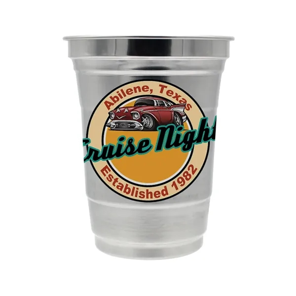 Silver color option for Top Cup By Ball™ 16 Oz. Recycled Aluminum Cup, Full Color