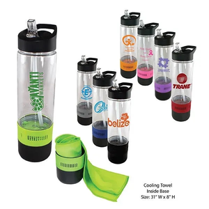 Photo of 17 Oz. Co Poly Bottle With Cooling Towel