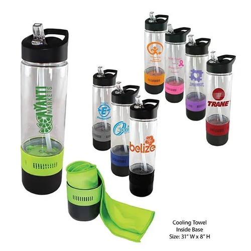 Main photo of 17 Oz. Co Poly Bottle With Cooling Towel