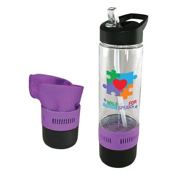 Purple color option for 17 Oz. Co Poly Bottle With Cooling Towel, Full Color Digital