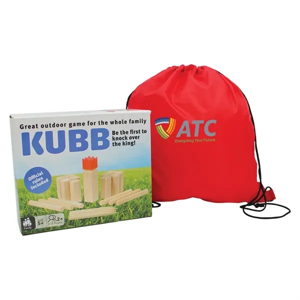 Red color option for Kubb Game, Full Color Digital