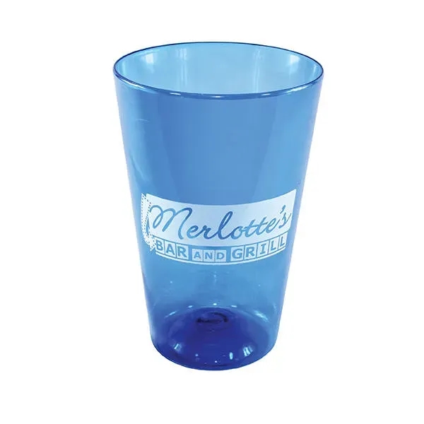 Blue color option for 16 Oz. Plastic Pint Glass