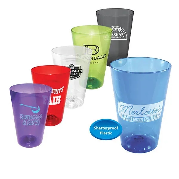 Extra color option for 16 Oz. Plastic Pint Glass