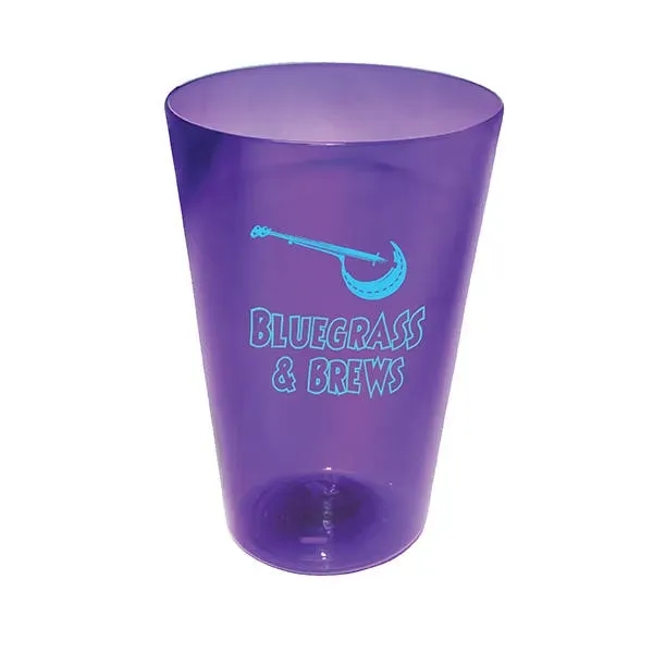 Purple color option for 16 Oz. Plastic Pint Glass