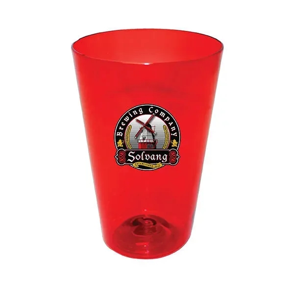 Clear color option for 16 Oz. Plastic Pint Glass, Full Color Digital