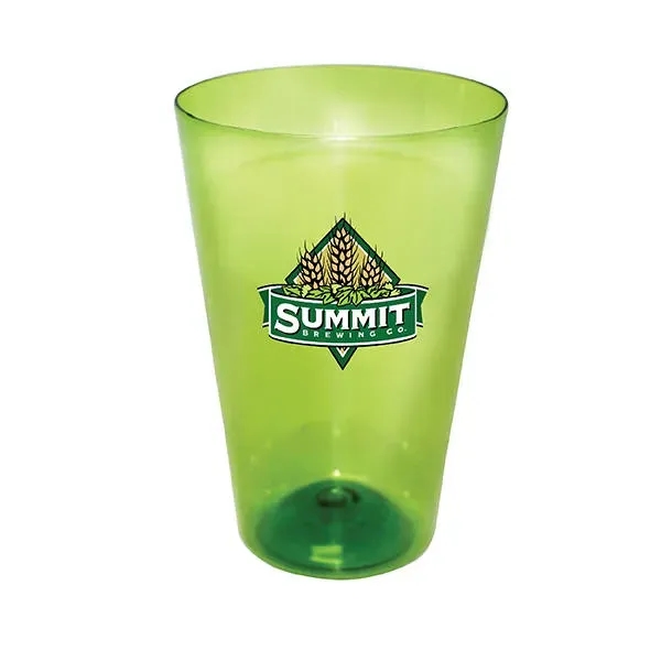 Lime Green color option for 16 Oz. Plastic Pint Glass, Full Color Digital