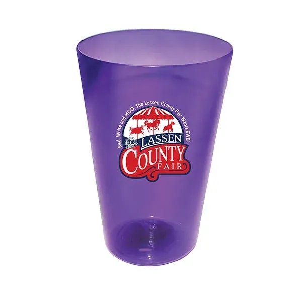 Purple color option for 16 Oz. Plastic Pint Glass, Full Color Digital