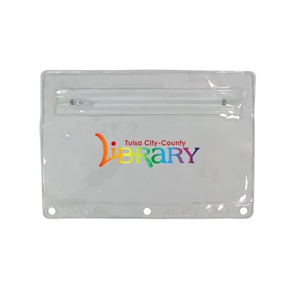 Clear color option for Premium Transparent Vinyl Zippered Pack, Full Color Digital