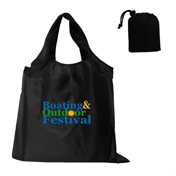 Black color option for Rpet Fold Away Carryall, Full Color Digital
