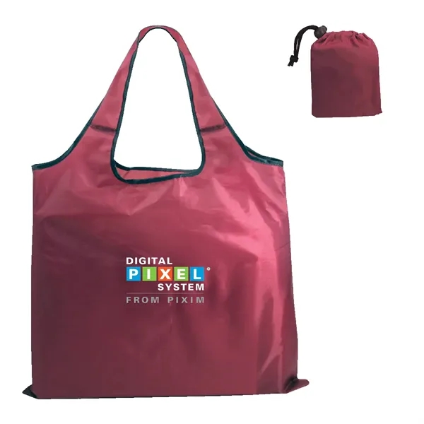 Cranberry color option for Rpet Fold Away Carryall, Full Color Digital