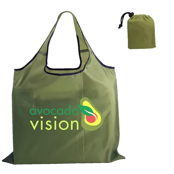 Olive Green color option for Rpet Fold Away Carryall, Full Color Digital