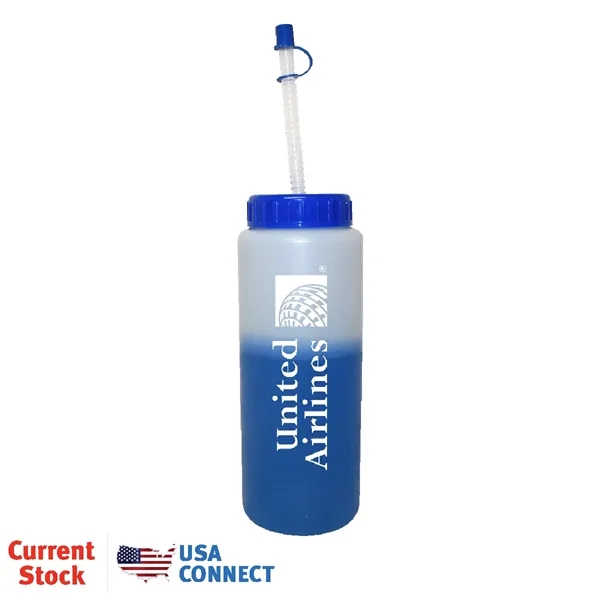 Frosted To Blue color option for Mood™ 32 Oz. Sports Bottle With Flexible Straw