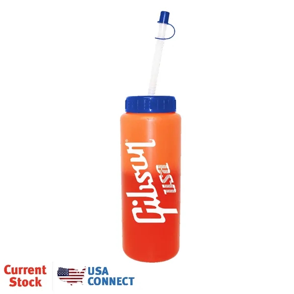 Orange To Tropical Red color option for Mood™ 32 Oz. Sports Bottle With Flexible Straw
