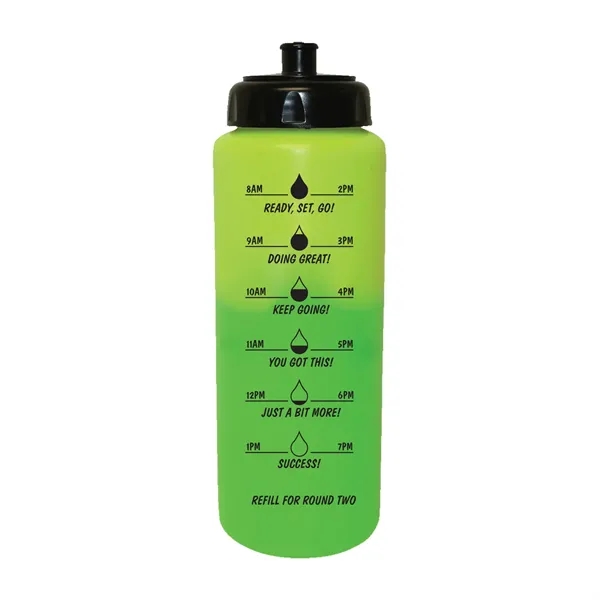 Yellow To Green color option for Mood™ 32 Oz. Sports Bottle With Push 'N Pull Cap